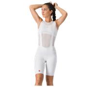 Pantaloncini con bretelle donna Free Aero Race S bianco
