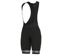 Pantaloncini con bretelle donna Strada nero/bianco M