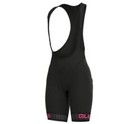 Pantaloncini con bretelle donna Traguardo nero/fucsia M