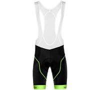 Pantaloncini con bretelle Ultra Gel nero/verde neon 3XL