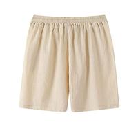 Pantaloncini con coulisse Pantaloncini da uomo in cotone e lino da uomo con tasche per il tempo libero traspiranti larghi leggeri comodi pantaloni ad asciugatura rapida resistente all'usura Tubo