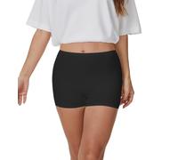 Pantaloncini Culotte Donna Traspirante Leggins Corti Donna Cotone Cavallo Culotte Vita Alta Senza Cuciture Elasticizzate Shorts - 123R2 Nero M