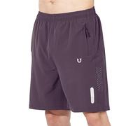 Pantaloncini da allenamento da uomo UK Pantaloncini da palestra in tinta unita Pantaloni corti da spiaggia leggeri traspiranti sportivi da allenamento con tasche con cerniera Lounge Mid Rise Boxer