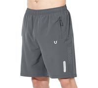 Pantaloncini da allenamento da uomo UK Pantaloncini da palestra in tinta unita Pantaloni corti da spiaggia leggeri traspiranti sportivi da allenamento con tasche con cerniera Lounge Mid Rise Boxer