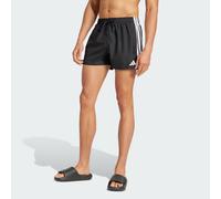 adidas 3 Stripes Swim Shorts 3 inch Costume a Slip, Nero/Bianco, M Uomo