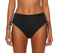 Pantaloncini da bagno da donna - Calze da bikini brasiliane a vita bassa stampata vintage per slip da bagno costume da bagno perizoma legato sui lati