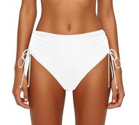 Pantaloncini da bagno da donna - Calze da bikini brasiliane a vita bassa stampata vintage per slip da bagno costume da bagno perizoma legato sui lati