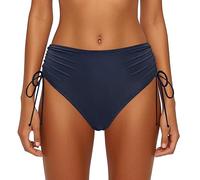 Pantaloncini da bagno da donna - Calze da bikini brasiliane a vita bassa stampata vintage per slip da bagno costume da bagno perizoma legato sui lati