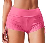 Pantaloncini da Bagno da Spiaggia con Angoli Piatti e Lacci, Aderenti, per la Protezione dei Glutei, da Donna, per la Corsa, Il Fitness, Casual, per Le sorgenti termali e Lo Snorkeling#G