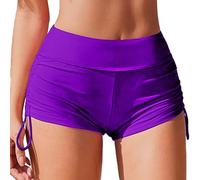 Pantaloncini da Bagno da Spiaggia con Angoli Piatti e Lacci, Aderenti, per la Protezione dei Glutei, da Donna, per la Corsa, Il Fitness, Casual, per Le sorgenti termali e Lo Snorkeling#G