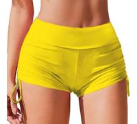 Pantaloncini da Bagno da Spiaggia con Angoli Piatti e Lacci, Aderenti, per la Protezione dei Glutei, da Donna, per la Corsa, Il Fitness, Casual, per Le sorgenti termali e Lo Snorkeling#G