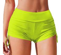 Pantaloncini da Bagno da Spiaggia con Angoli Piatti e Lacci, Aderenti, per la Protezione dei Glutei, da Donna, per la Corsa, Il Fitness, Casual, per Le sorgenti termali e Lo Snorkeling#G