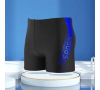 Pantaloncini da bagno da uomo con fodera interna e coulisse in vita, realizzati in nylon e poliestere per comfort e asciugatura rapida durante gli sport acquatici (L Zaffiro)