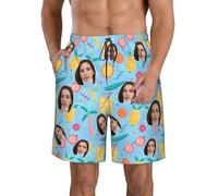 Pantaloncini da Bagno da Uomo con Foto Personalizzati Costume da Bagno da Uomo Personalizzato con Pantaloncini da Bagno con Viso con Foto Pantaloncini da Mare Personalizzati Pantaloncini da Surf