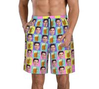 Pantaloncini da Bagno da Uomo con Foto Personalizzati Costume da Bagno da Uomo Personalizzato con Pantaloncini da Bagno con Viso con Foto Pantaloncini da Mare Personalizzati Pantaloncini da Surf