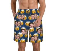 Pantaloncini da Bagno da Uomo con Foto Personalizzati Costume da Bagno da Uomo Personalizzato con Pantaloncini da Bagno con Viso con Foto Pantaloncini da Mare Personalizzati Pantaloncini da Surf