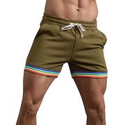Pantaloncini da bagno da uomo LGBT Arcobaleno a righe Patchwork Pantaloncini e Bermuda Uomo Gay Pride Month Beach Bermuda Long LGBTQ Pantaloni Corti Colorati Colore Neon Boardshort Pantaloncini