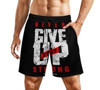 Pantaloncini da Bagno Never Give Up Printed Calzoncini da Beach Asciugatura Veloce Pantaloncini da Spiaggia Uomo Costume da Bagno per Mare Nuoto Vacanze S