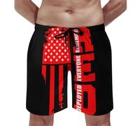 Pantaloncini da Bagno R.E.D Remember Everyone Deployed Red Friday 4 Costume da Bagno Uomo Calzoncini da Beach Coulisse Shorts da Spiaggia per Vacanze Surf Nuoto 2XL