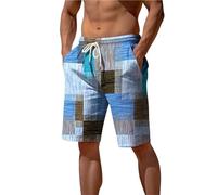 Pantaloncini da Bagno Uomo Taglie Forti Cotone Asciugatura Rapida Pantaloni Corti Casual vestibilità Classica Pantaloncini Calzoncini Sportivi Tasche Shorts L'Estate Spiaggia Bermuda Coulisse Breve