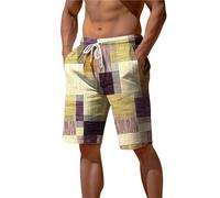 Pantaloncini da Bagno Uomo Taglie Forti Cotone Asciugatura Rapida Pantaloni Corti Casual vestibilità Classica Pantaloncini Calzoncini Sportivi Tasche Shorts L'Estate Spiaggia Bermuda Coulisse Breve