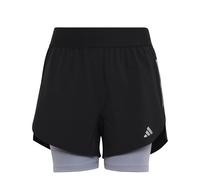 Pantaloncini da bambina in tessuto 2 in 1 adidas Aeroready Noir 9/10 anni