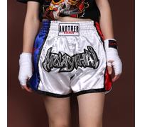 Pantaloncini da boxe elastici traspiranti fitness kickboxing Muay Thai poliester