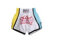 Pantaloncini da boxe unisex design sportivo per allenamento Muay Thai rosso M/L/