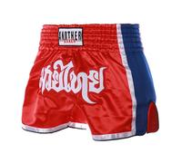 Pantaloncini da boxe unisex design sportivo per allenamento Muay Thai rosso M/L/