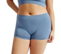 Pantaloncini da ciclismo da donna, corti, anti-sfregamento, per sotto i vestiti, senza cuciture, da donna, per yoga, fitness, boxer, Blu, 3XL