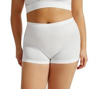 Pantaloncini da ciclismo da donna, corti, anti-sfregamento, per sotto i vestiti, senza cuciture, da donna, per yoga, fitness, boxer, bianco, M