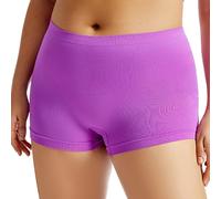Pantaloncini da ciclismo da donna, corti, anti-sfregamento, per sotto i vestiti, senza cuciture, da donna, per yoga, fitness, boxer, Lilla, 5XL
