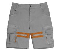 Pantaloncini da combattimento da uomo con tasche, pantaloncini casual da uomo con tasche multiple con cerniera, tinta unita, leggeri, traspiranti, comodi, pantaloni larghi da escursionismo, per estate