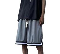 Pantaloncini da corsa da uomo 2 in 1 pantaloncini da basket larghi con tasche ad asciugatura rapida pantaloni sportivi sopra il ginocchio pantaloni da allenamento traspiranti non restrittivi con
