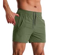 Pantaloncini da corsa da uomo con tasca per telefono Pantaloncini da allenamento da palestra da uomo Pantaloncini da spiaggia estivi Pantaloncini da maratona all'aperto Pantaloncini leggeri
