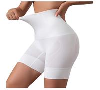 Pantaloncini da donna a pancia piatta da donna, per dimagrire, grasso per donne e Shapewear Shorts a vita alta guaina pancia piatta per sport mutandine dimagranti ed elastici, Bianco-A., M