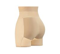 Pantaloncini da donna estivi a vita alta con cinturino, Beige, L
