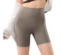 Pantaloncini da donna senza cuciture di sicurezza per sotto gonne e abiti, pantaloni corti da ciclista, antisfregamento, comodi da indossare tutti i giorni, Stil_w04 marrone, S