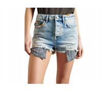 Pantaloncini da donna Superdry in denim con ricamo W28