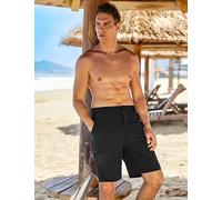 Pantaloncini da golf da uomo ibridi casual da 22,9 cm, elasticizzati, leggeri, ad asciugatura rapida, estivi, per escursioni e viaggi, con tasche con cerniera