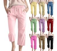 Pantaloncini da Harem da ragazzi e ragazze, pantaloni a vita alta, gamba larga, stile baggy, casual, pantaloni solidi con coulisse, preppy, per la scuola, atletici, in stile sweatpants, per bambini e