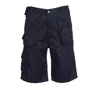 Pantaloncini da lavoro Blackrock da uomo, abbigliamento da lavoro di sicurezza nero, tasche, porta telefono, passante per martello e attrezzi, abbigliamento da lavoro utile in policotone resistente