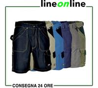 Cofra Safety Pantaloncini da lavoro Saragossa estivi multi tasche 100% cotone canvas
