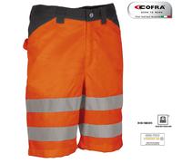 Pantaloncini da lavoro shorts alta visibilità COFRA MIRANTE arancio fluo-navy +