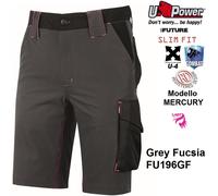 Pantaloncini da lavoro U-POWER MERCURY Bermuda 4 way stretch Slim Fit reﬂex
