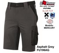 Pantaloncini da lavoro U-POWER MERCURY Bermuda 4 way stretch Slim Fit reﬂex