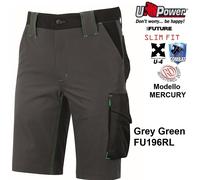 Pantaloncini da lavoro U-POWER MERCURY Bermuda 4 way stretch Slim Fit reﬂex