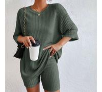 Pantaloncini da motociclista e Maglietta spalle cadenti a costine L,M,S,XSColore unicoTessuto