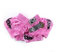 Pantaloncini da Muay Thai unisex per bambini, comodi da allenamento, per bambini attivi, taglia M, rosa