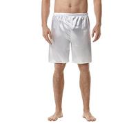 Pantaloncini da notte da uomo setosi, pantaloncini larghi da uomo | Pantaloncini da uomo lisci e comodi, pantaloncini estivi da uomo con elastico in vita per il salotto a casa e l'ora di andare